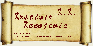 Krstimir Kecojević vizit kartica